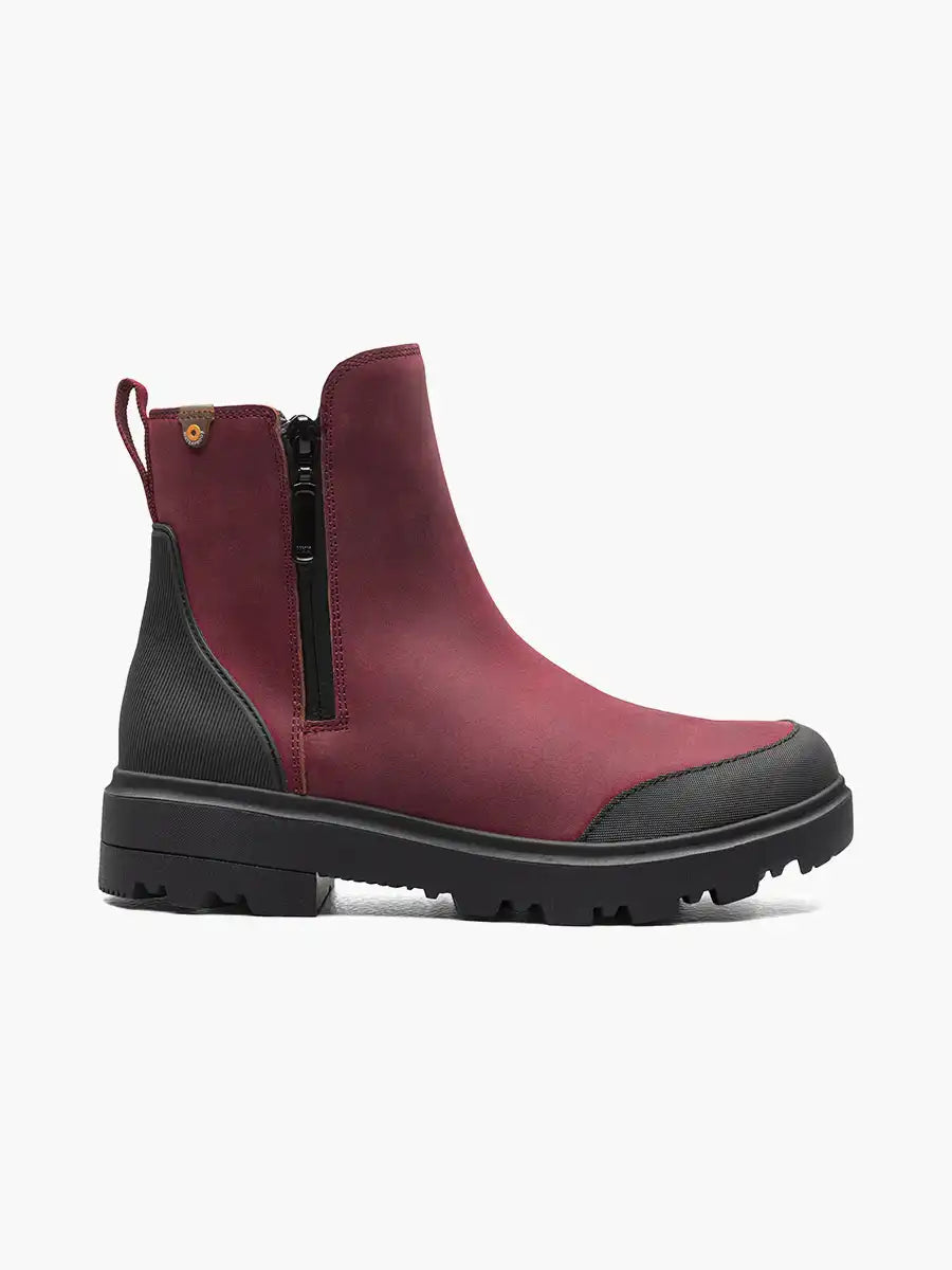 Women's Waterproof Leather Boots Holly Zip Leather Sale