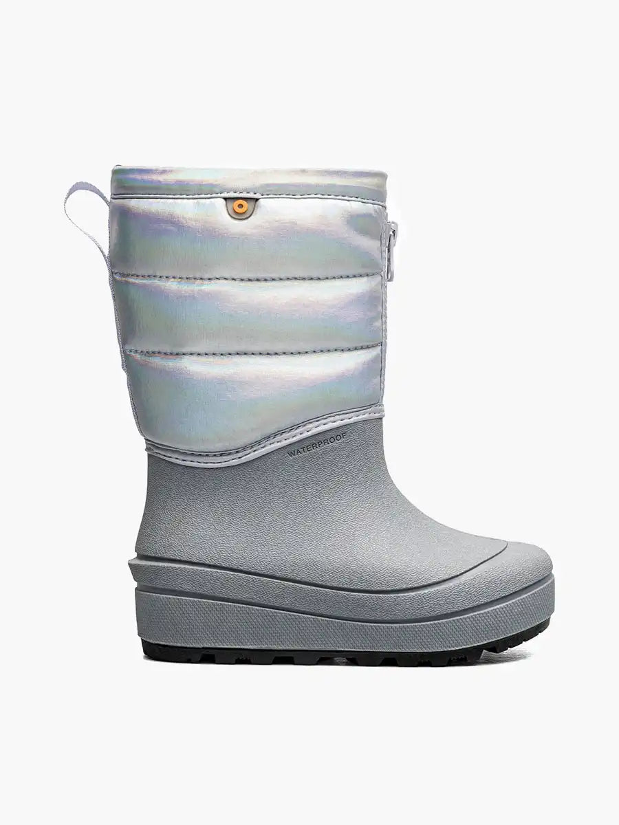 Kids' Winter Boots Snow Shell Zip - Holographic Silver
