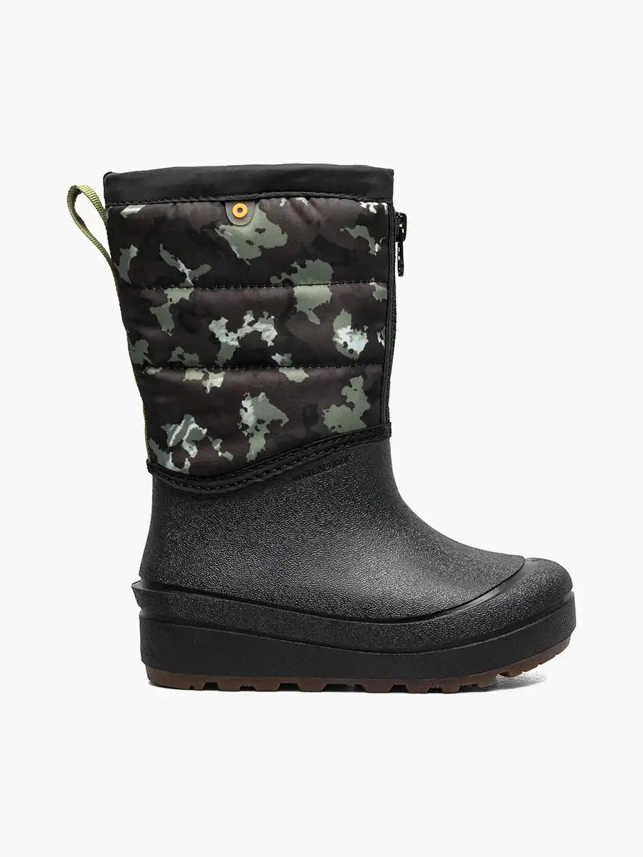 Kids' Winter Boots Snow Shell Zip Camo Texture